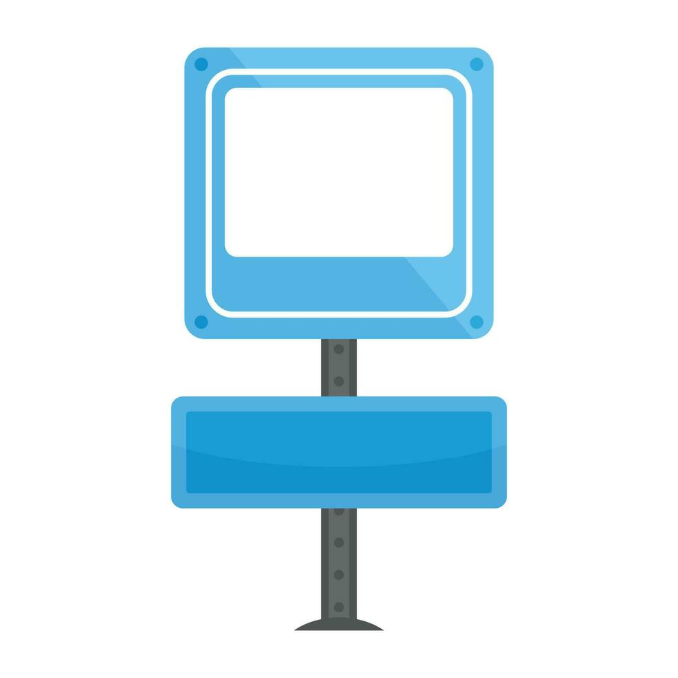 A flat vector icon of a signpost