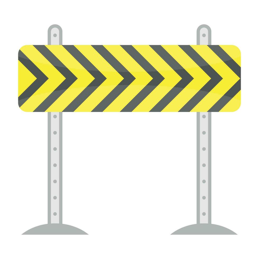 A flat vector icon of a signpost