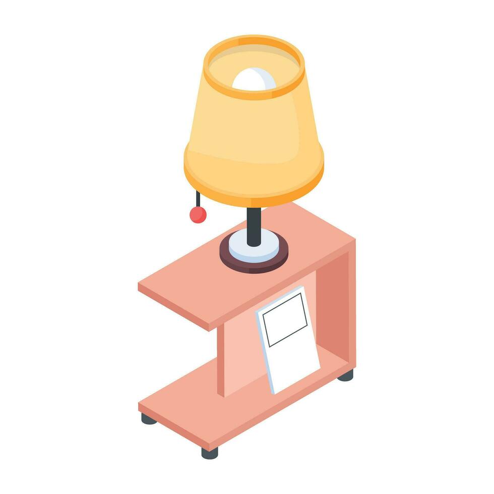 Grab an isometric icon of modern table vector