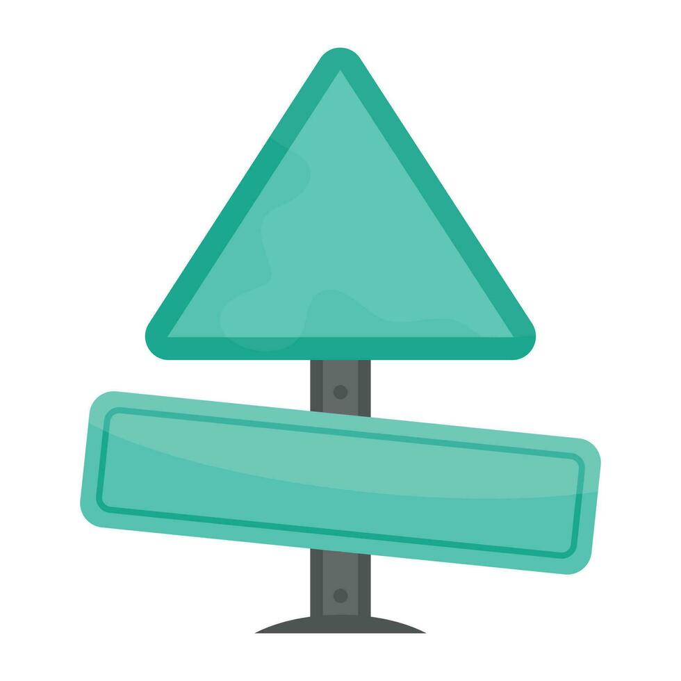 A flat vector icon of a signpost