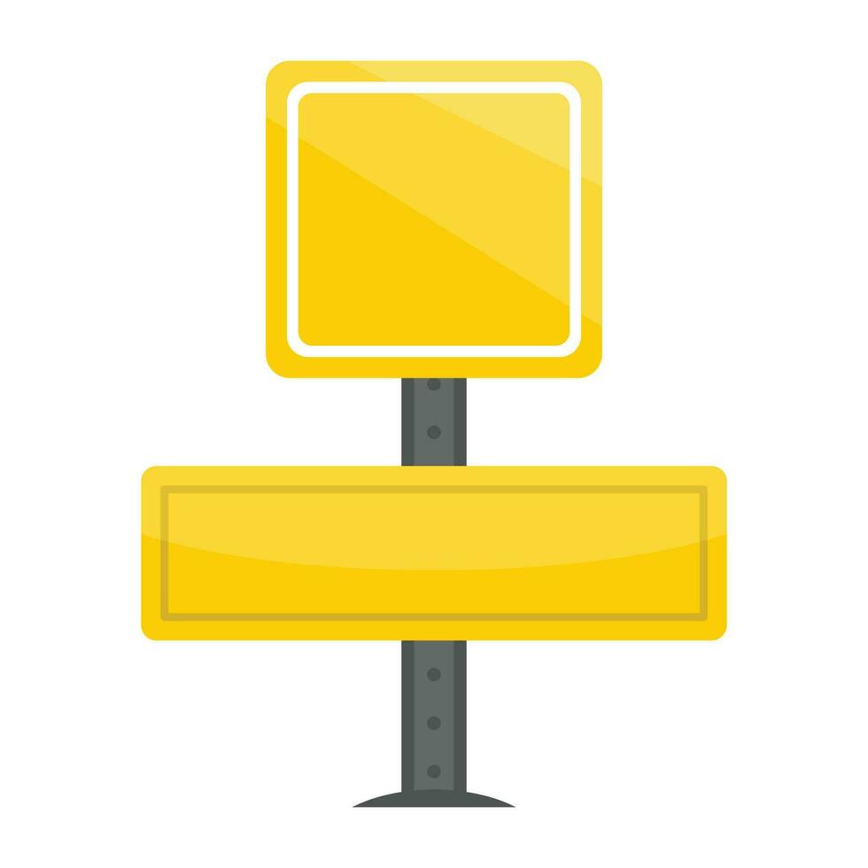 Flat icon of Guidepost vector