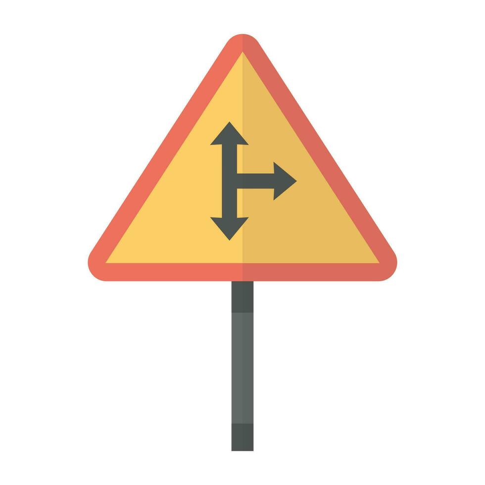 Road signals and guidepost icon vector