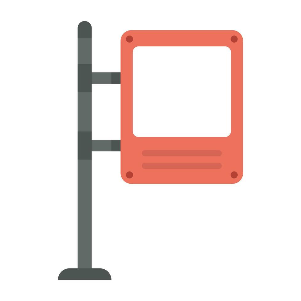 Road signals and guidepost icon vector