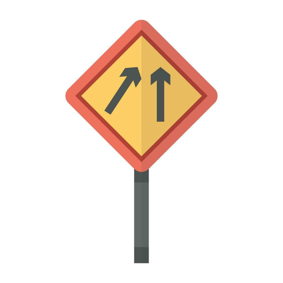 Road signals and guidepost icon vector