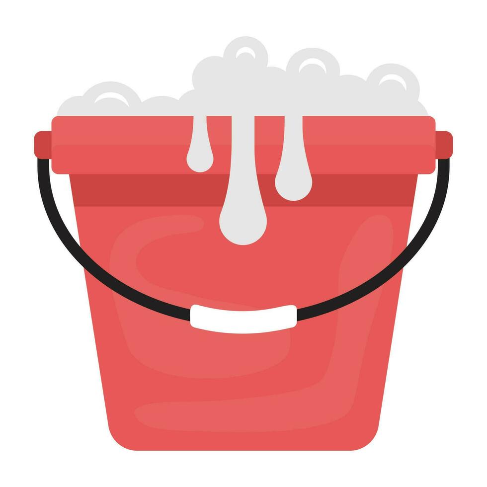 Icon holding water container fill to the brim vector