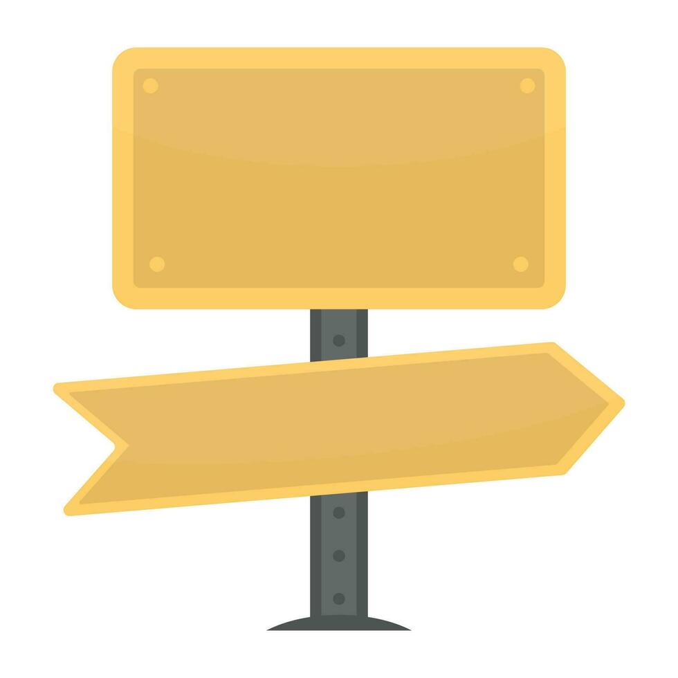 Road signals and guidepost icon vector