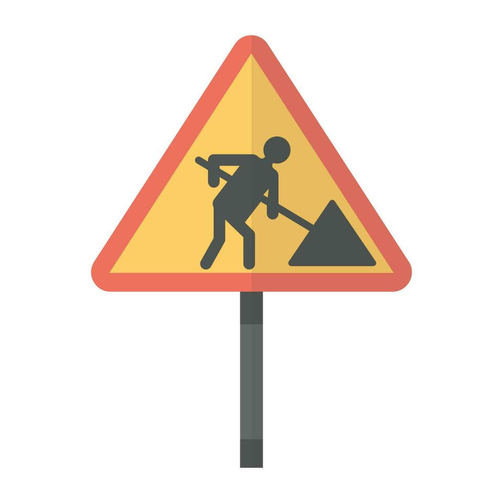 Road signals and guidepost icon vector