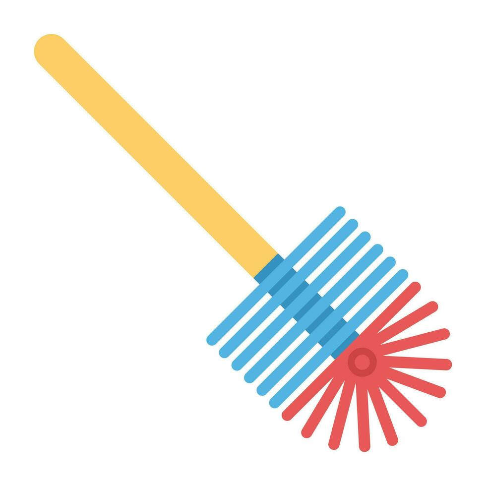 Icon showing soft broom brush vector