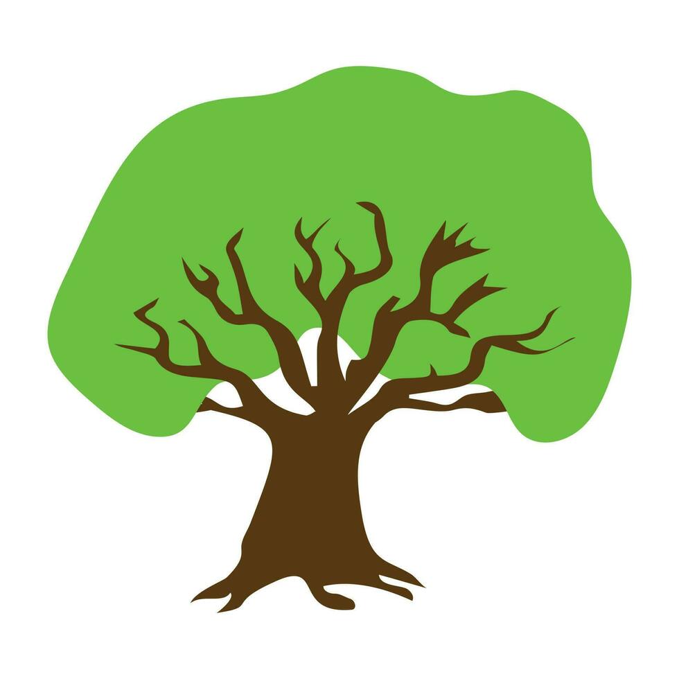 árbol con hoja en uno vástago vector