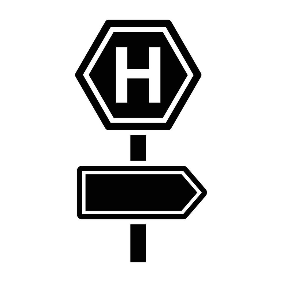 Road signals and guidepost icon vector