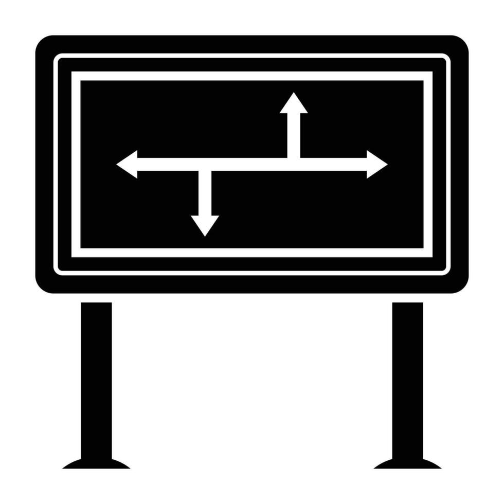 la carretera señales y poste indicador plano vector íconos conjunto