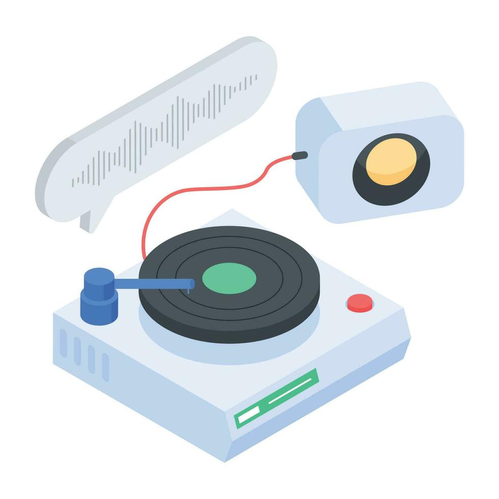 Trendy isometric icon of media storage vector