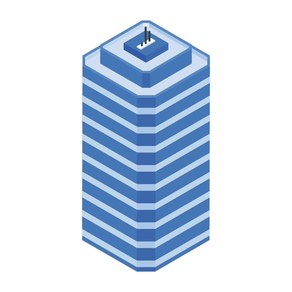 Set of Business Towers Isometric Icons vector