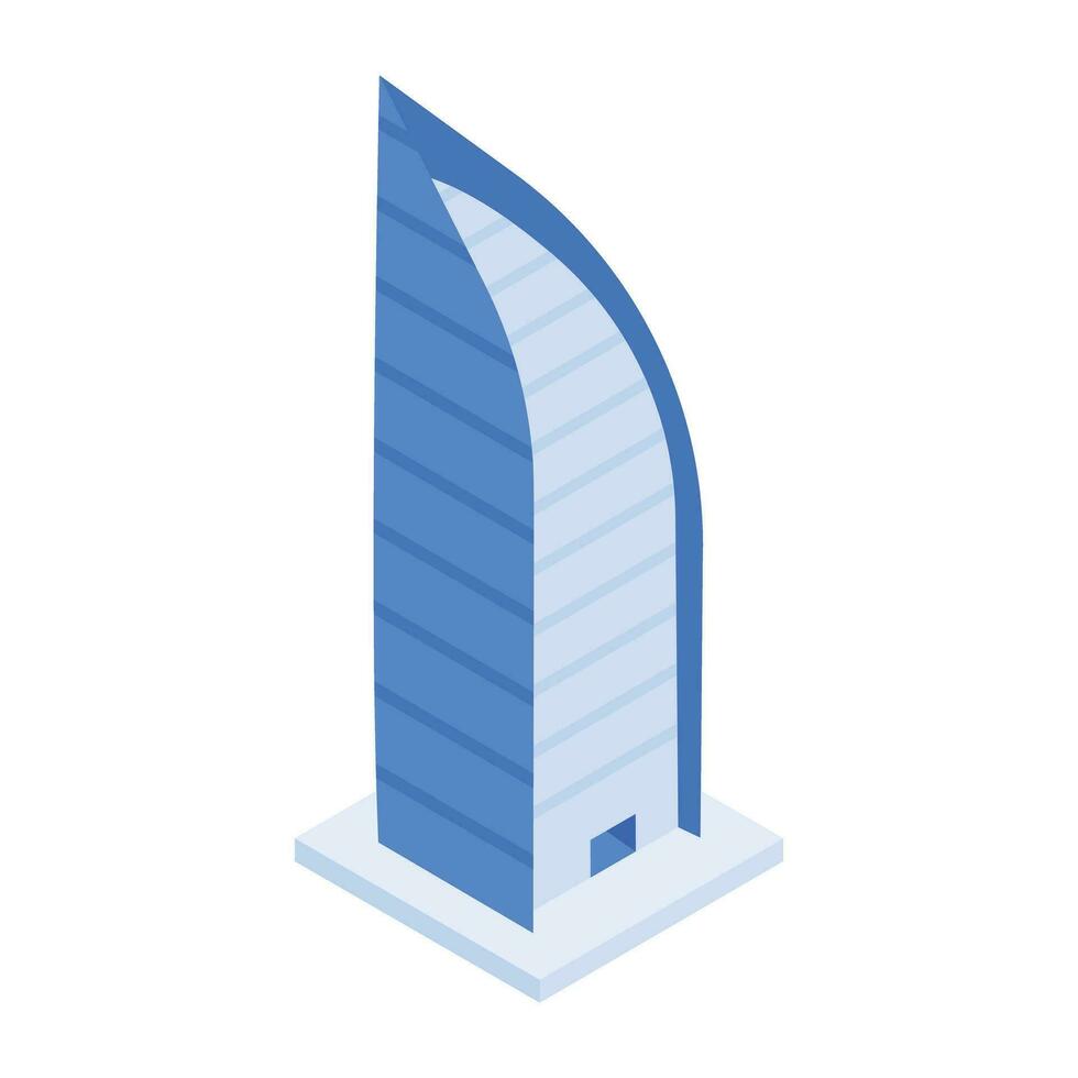 Set of Business Towers Isometric Icons vector