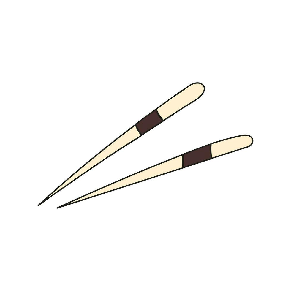 Asian chopsticks for sushi icon isolated icon. Vector illustration. Traditional Asian dish.
