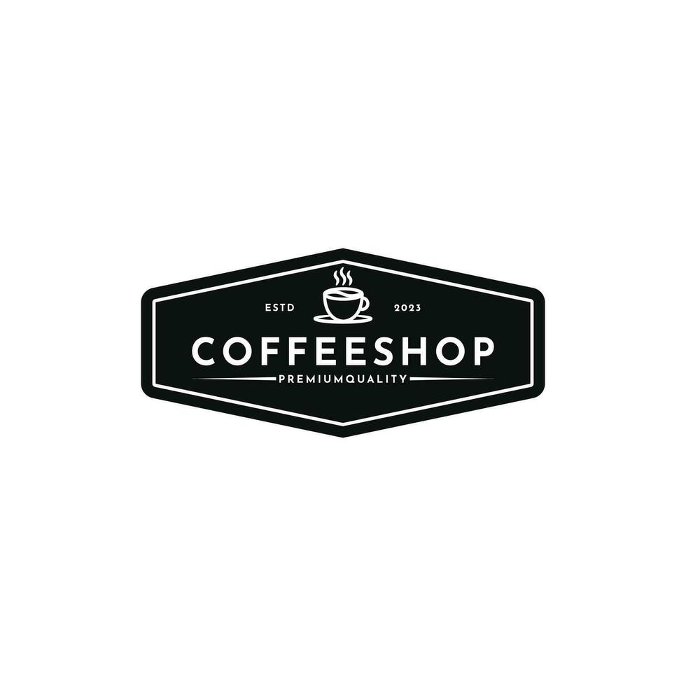 Coffee shop logo design creative idea. Vintage retro coffee logo design vector