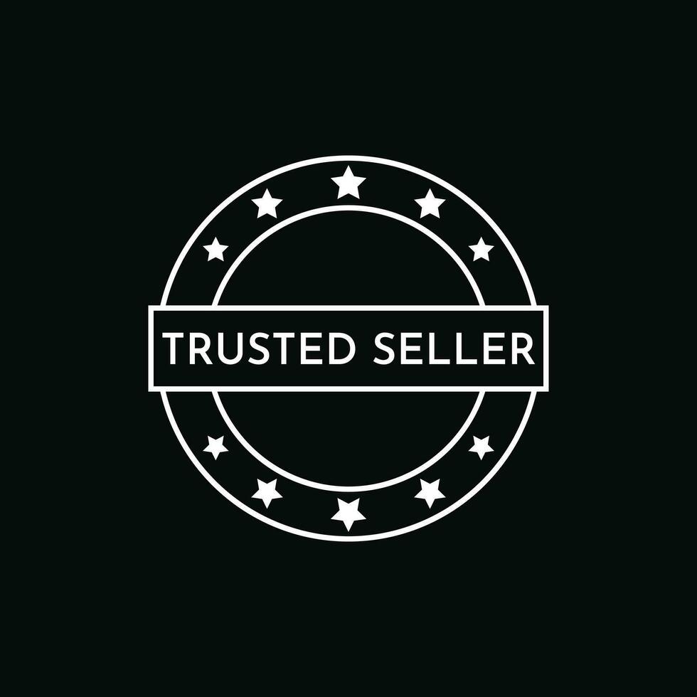 Trusted Seller Stamp Icon Logo Design vector