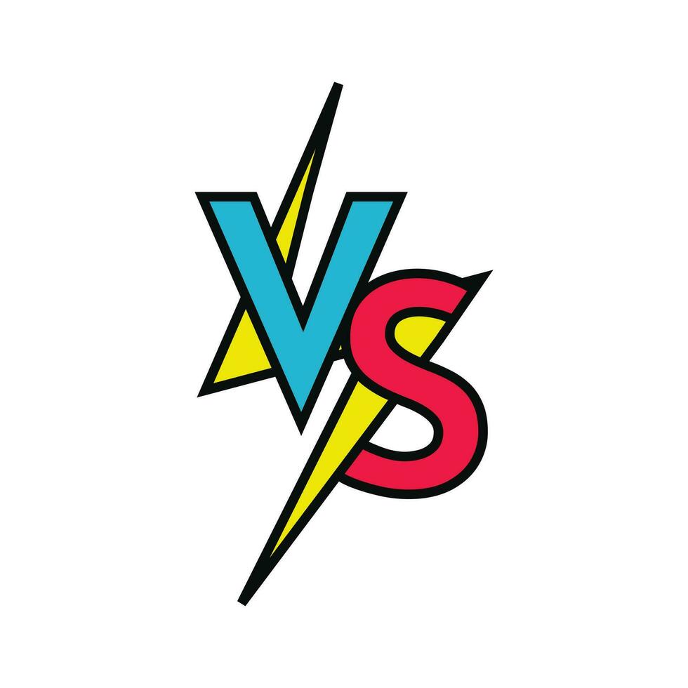 versus logotipo. vs letras para deportes, lucha, competencia, batalla, partido, juego vector