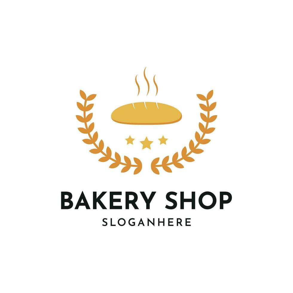 Logo Design Idea Bakery shop wheat bread vector