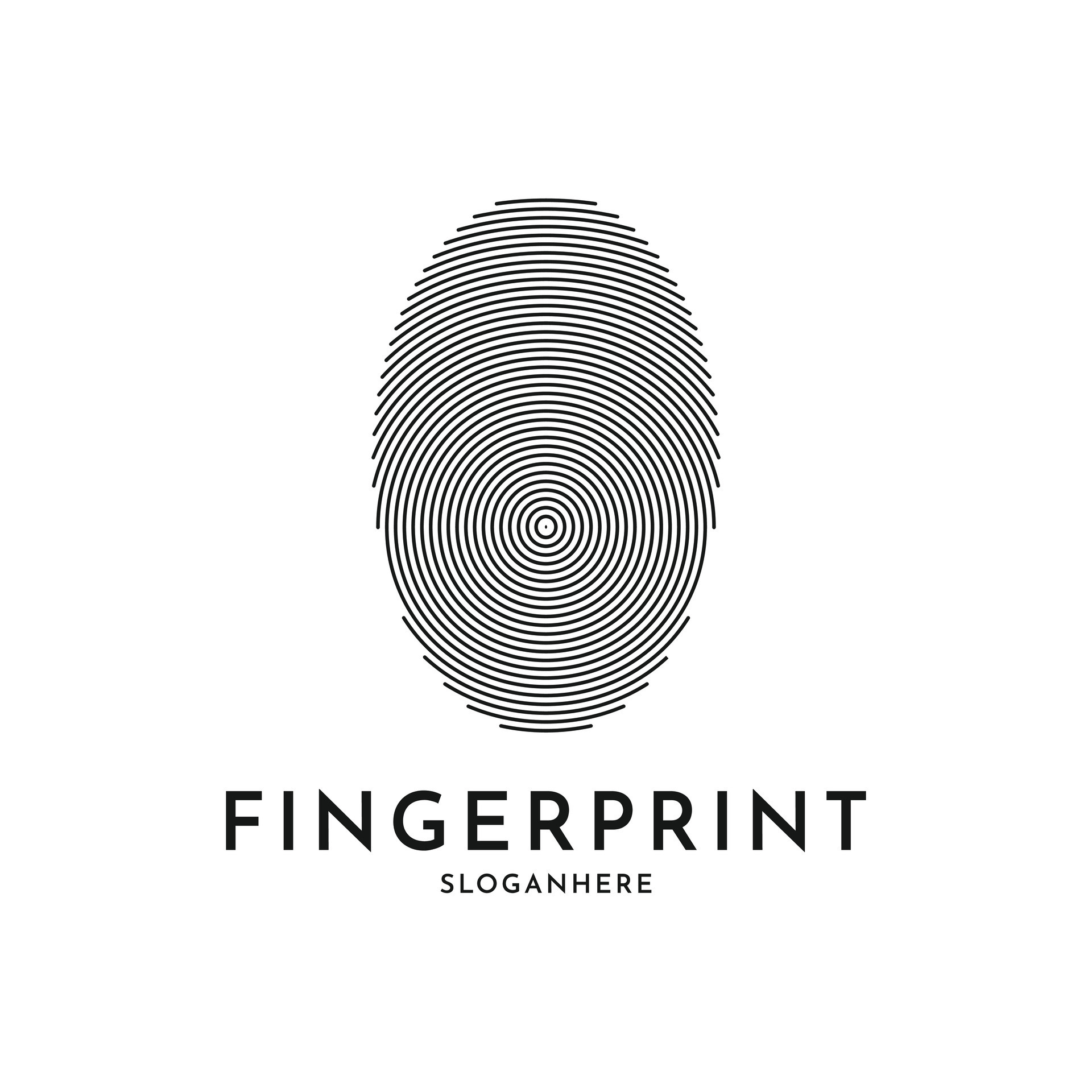 Fingerprint Logo Design Creative Idea Fingerprint Line Logo Design Fingerprint Logo Design Creative Idea Fingerprint Line Logo Design
