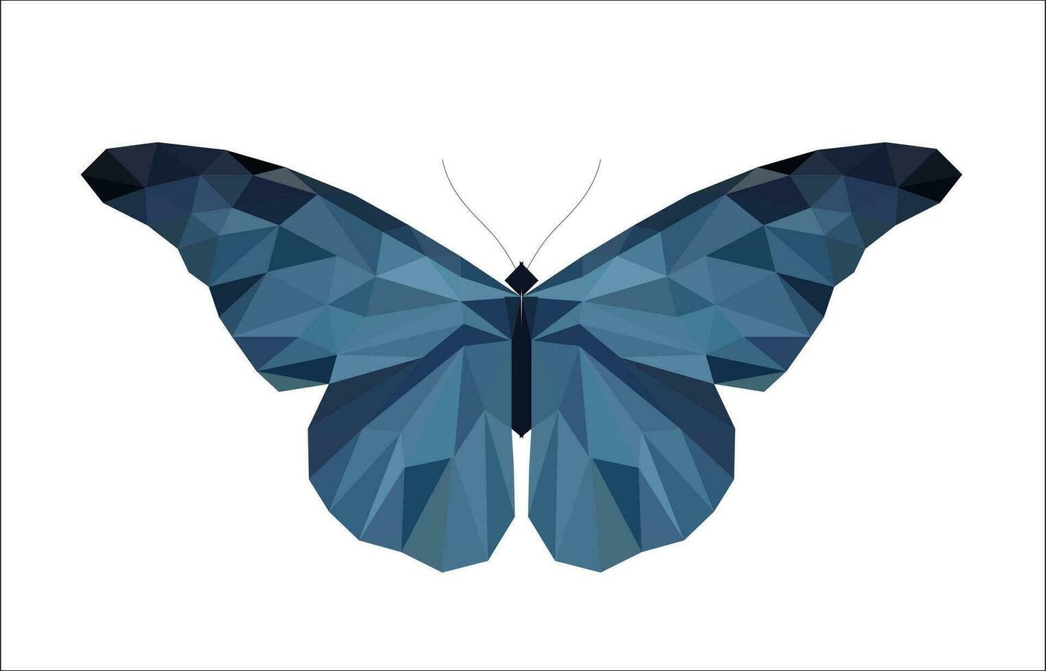 mariposa poligonal ilustración aislado en blanco antecedentes. vector