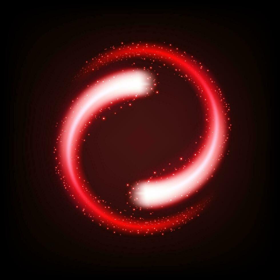 Rotating Red Light Shiny with Sparkles Flat Perspective View, Suitable For Product Advertising, Product Design, and Other, Vector Illustration