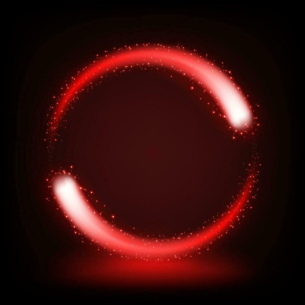 Rotating Red Light Shiny with Sparkles Flat Perspective View, Suitable For Product Advertising, Product Design, and Other, Vector Illustration