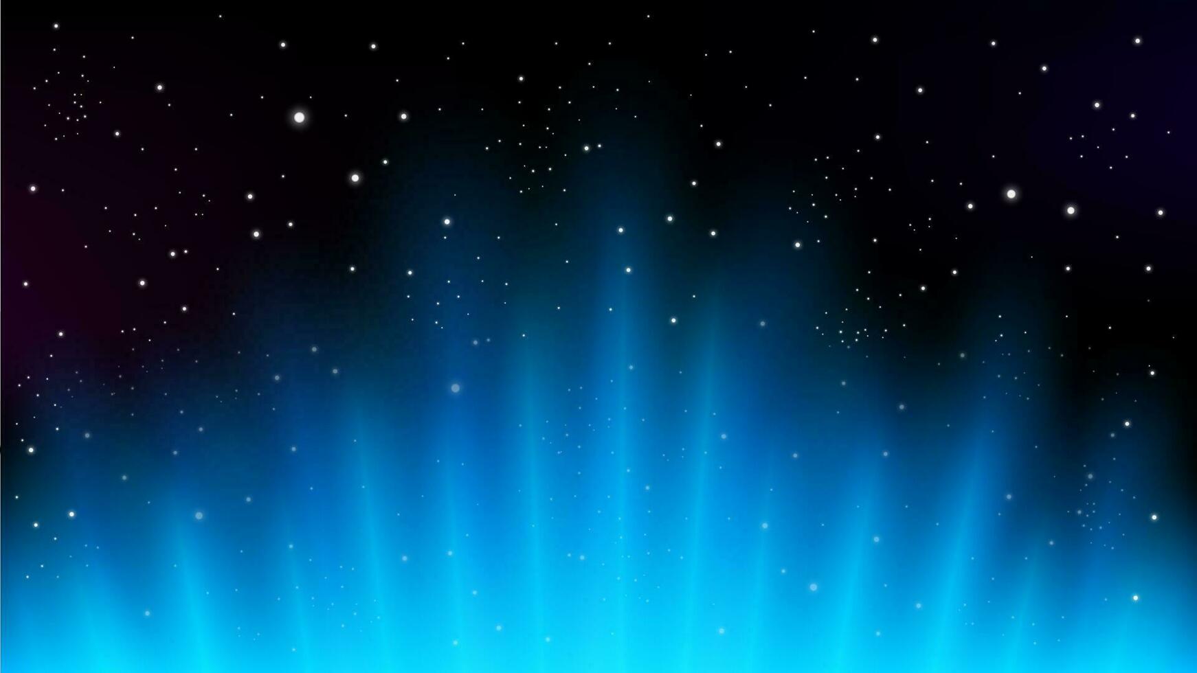 Blue Rays Rising on Dark Background, Suitable For Space Concept, and Other, Vector Illustration