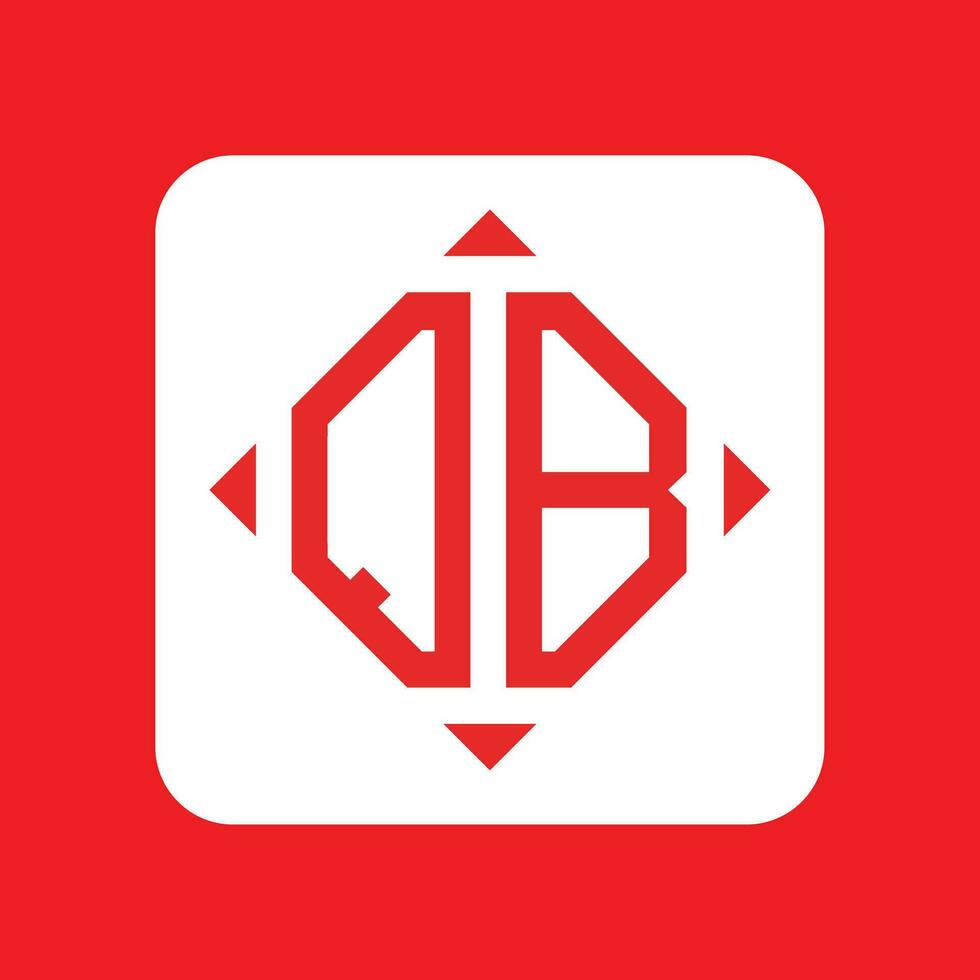 Creative simple Initial Monogram QB Logo Designs. vector