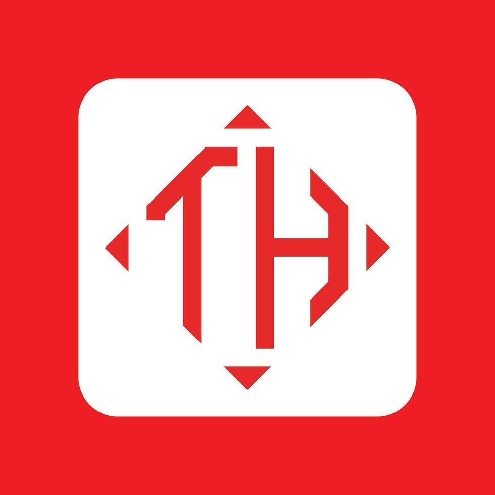 Creative simple Initial Monogram TH Logo Designs. vector