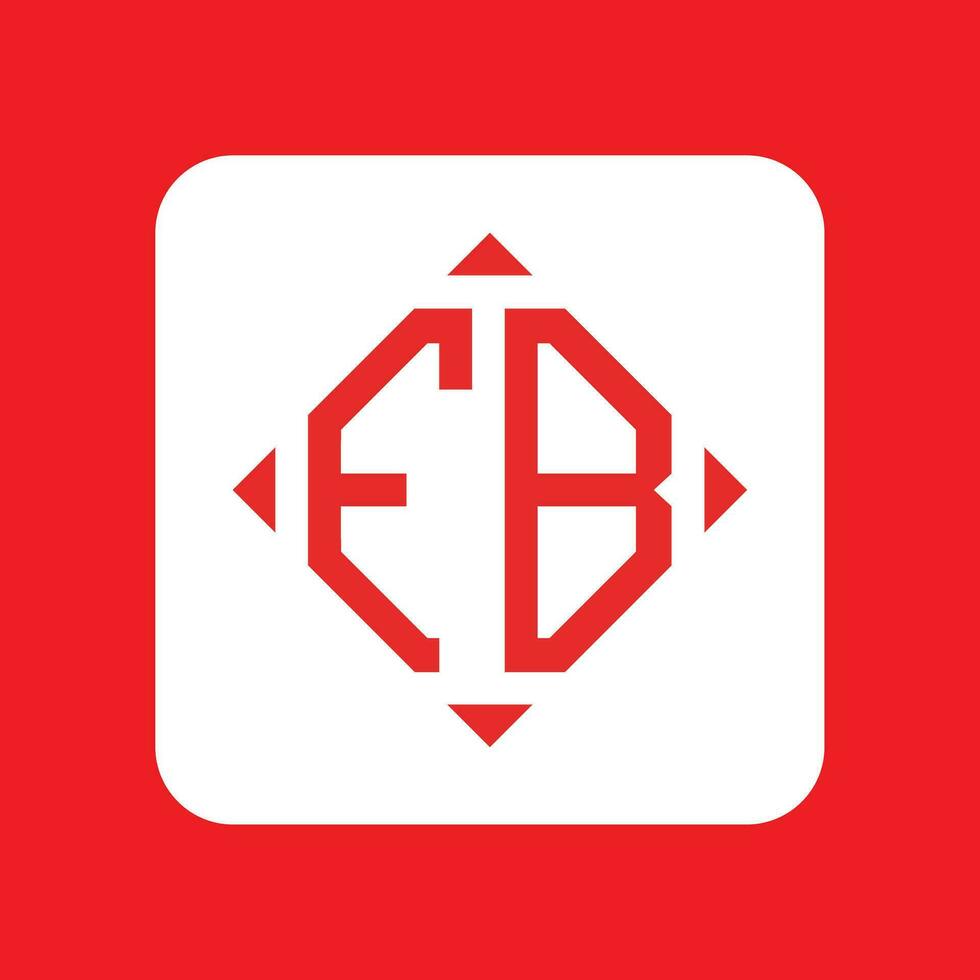 Creative simple Initial Monogram FB Logo Designs. vector