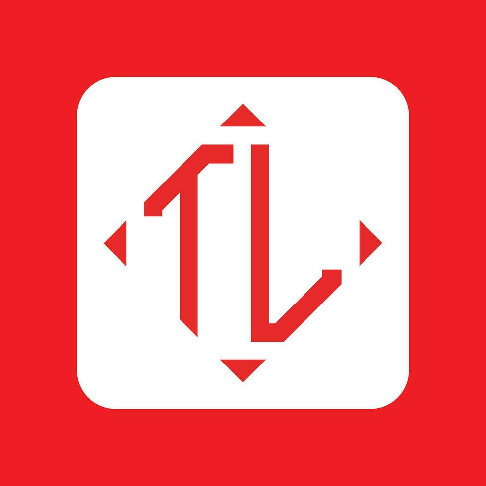 creativo sencillo inicial monograma tl logo diseños vector