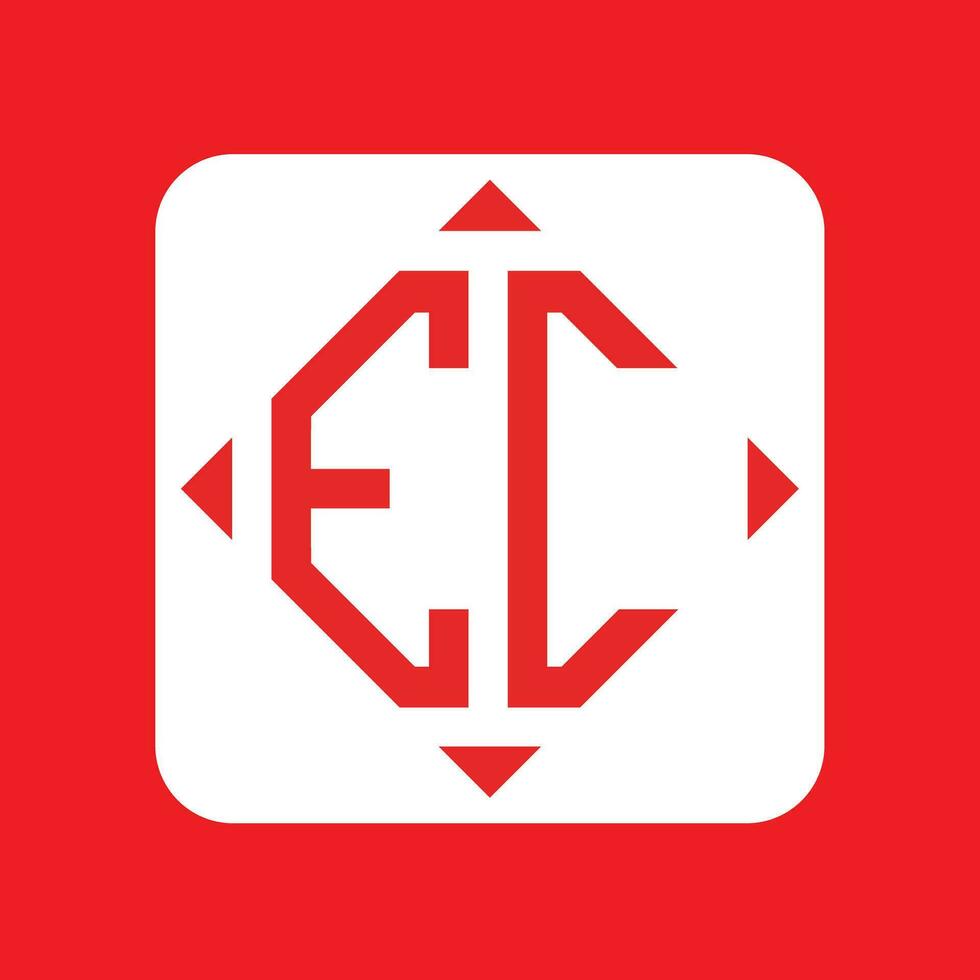 creativo sencillo inicial monograma CE logo diseños vector