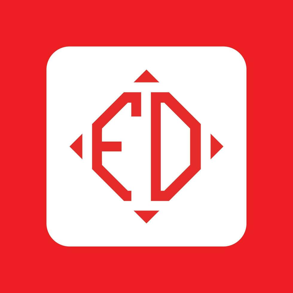 Creative simple Initial Monogram FD Logo Designs. vector