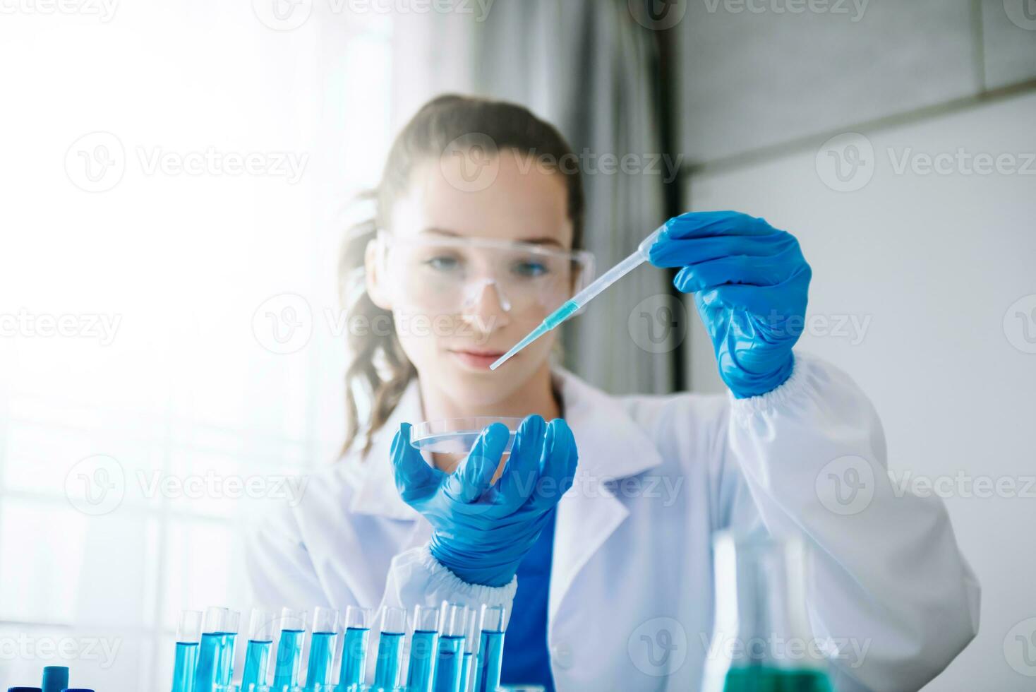 Dctor work on digital tablet healthcare doctor technology tablet using computer  in laboratory study with virtual icon photo