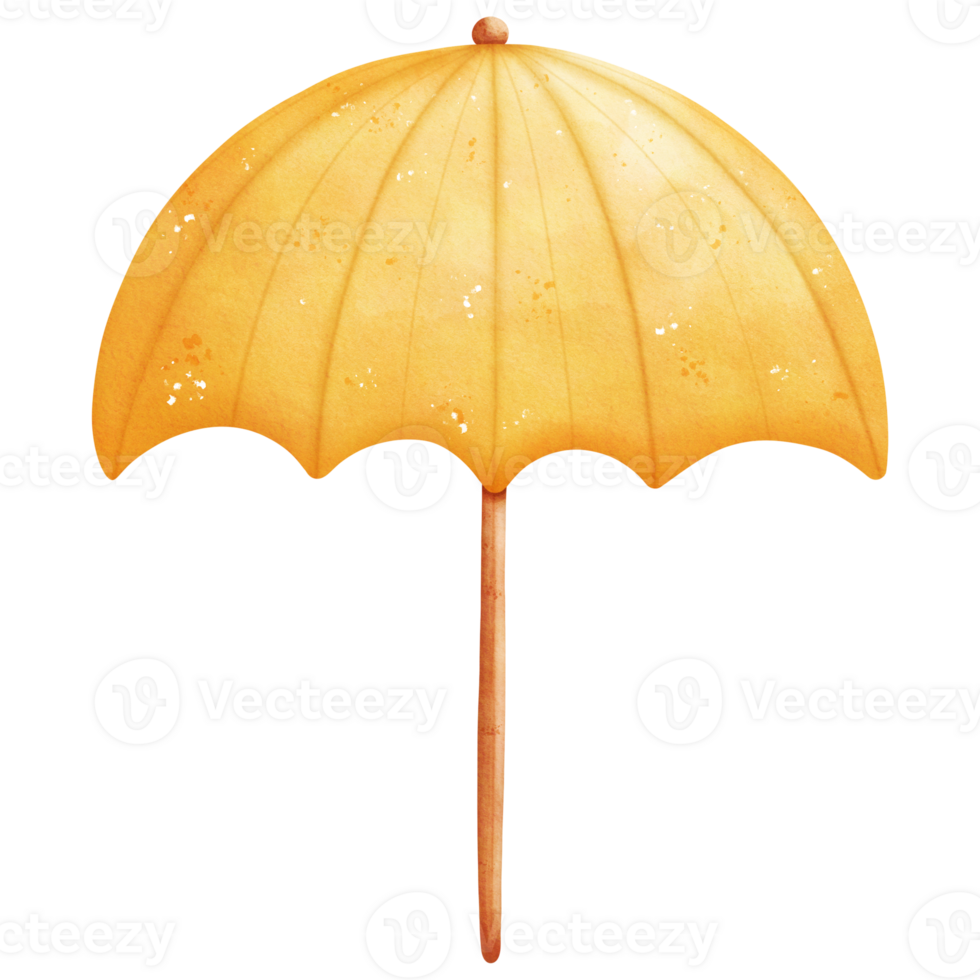 Watercolor Yellow Umbrella png