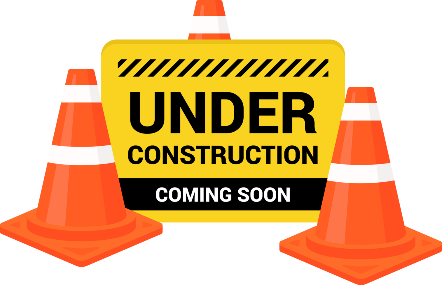 traffic cone under construction png