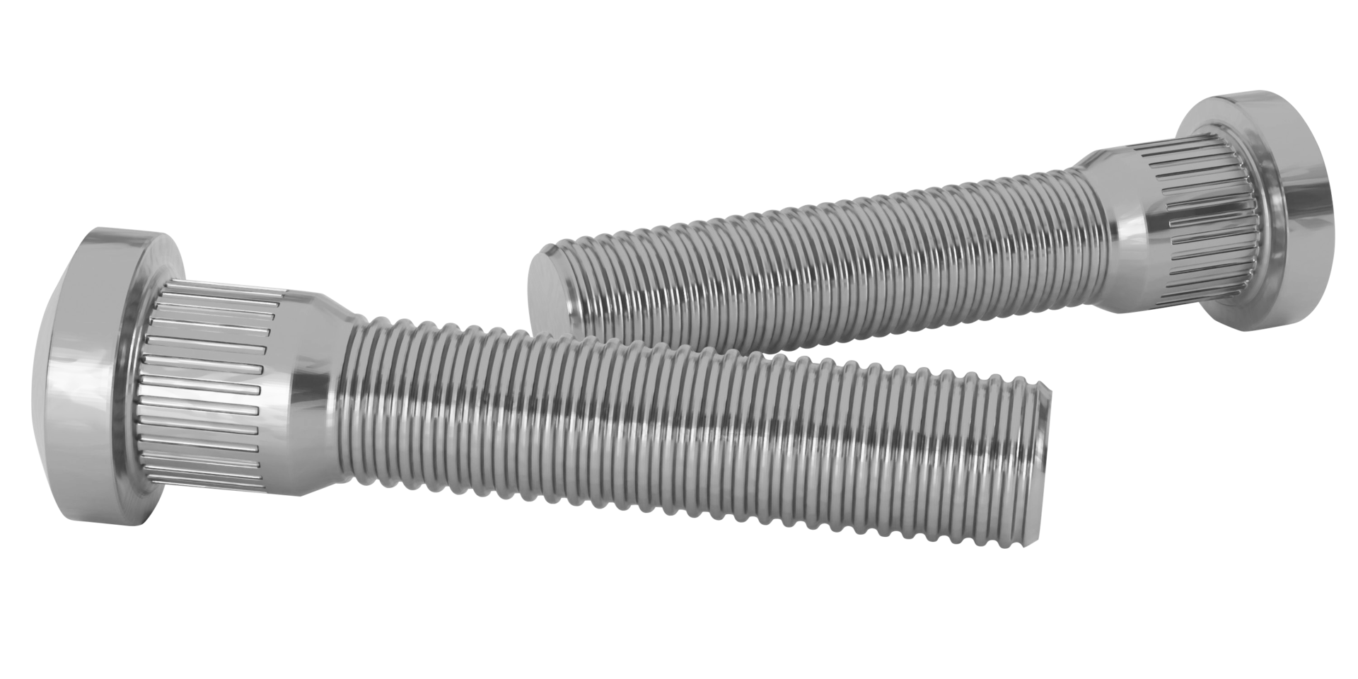 couple of screws in png without background, 3d rendering