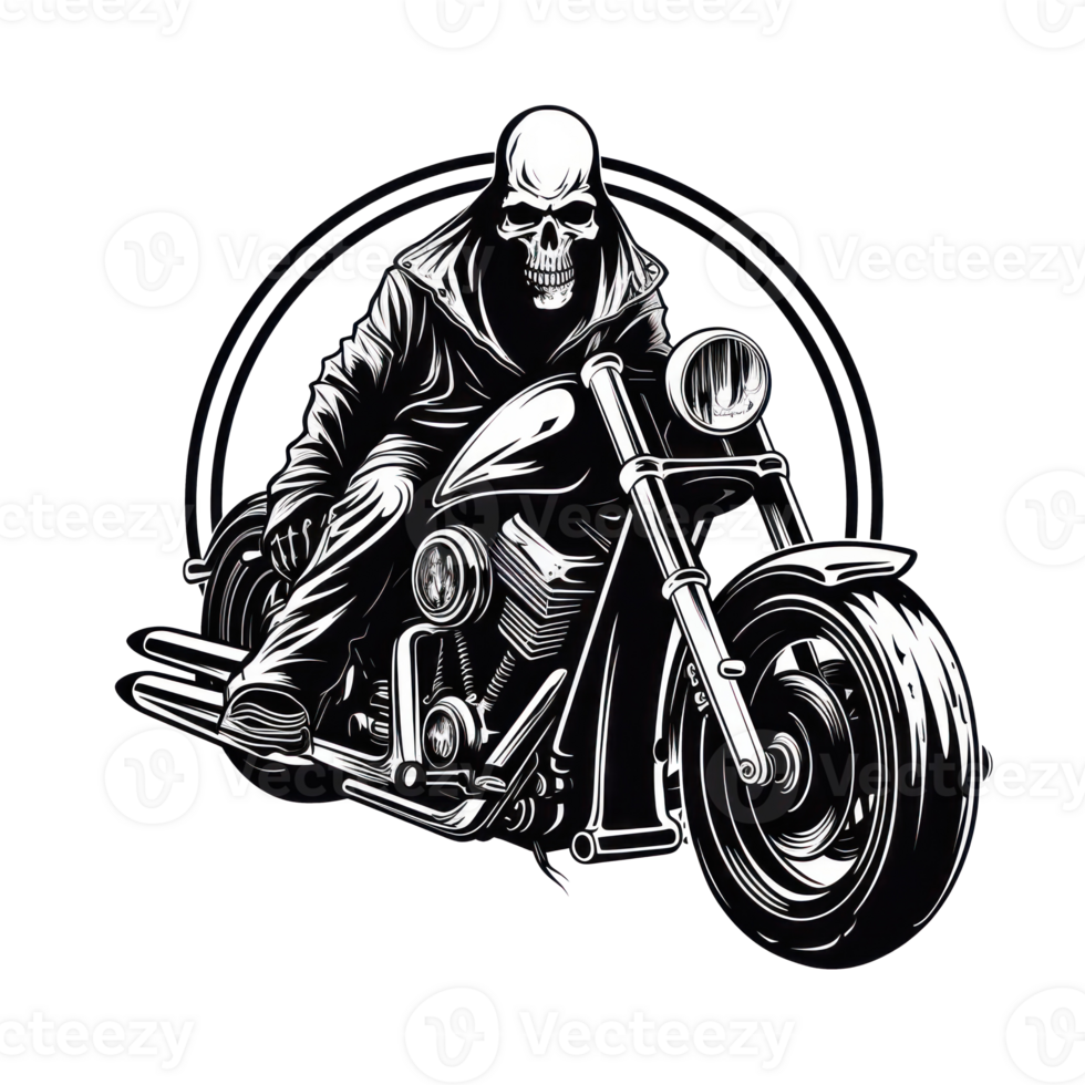 nero motociclo club logo isolato png