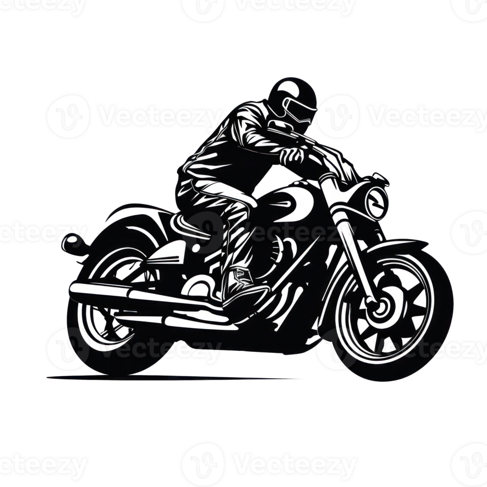 Preto motocicleta clube logotipo isolado png