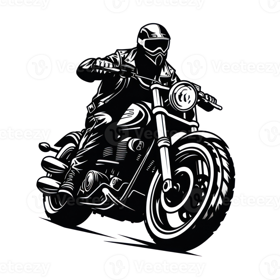 schwarz Motorrad Verein Logo isoliert png