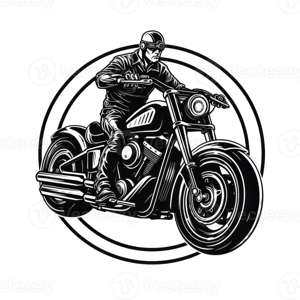 nero motociclo club logo isolato png