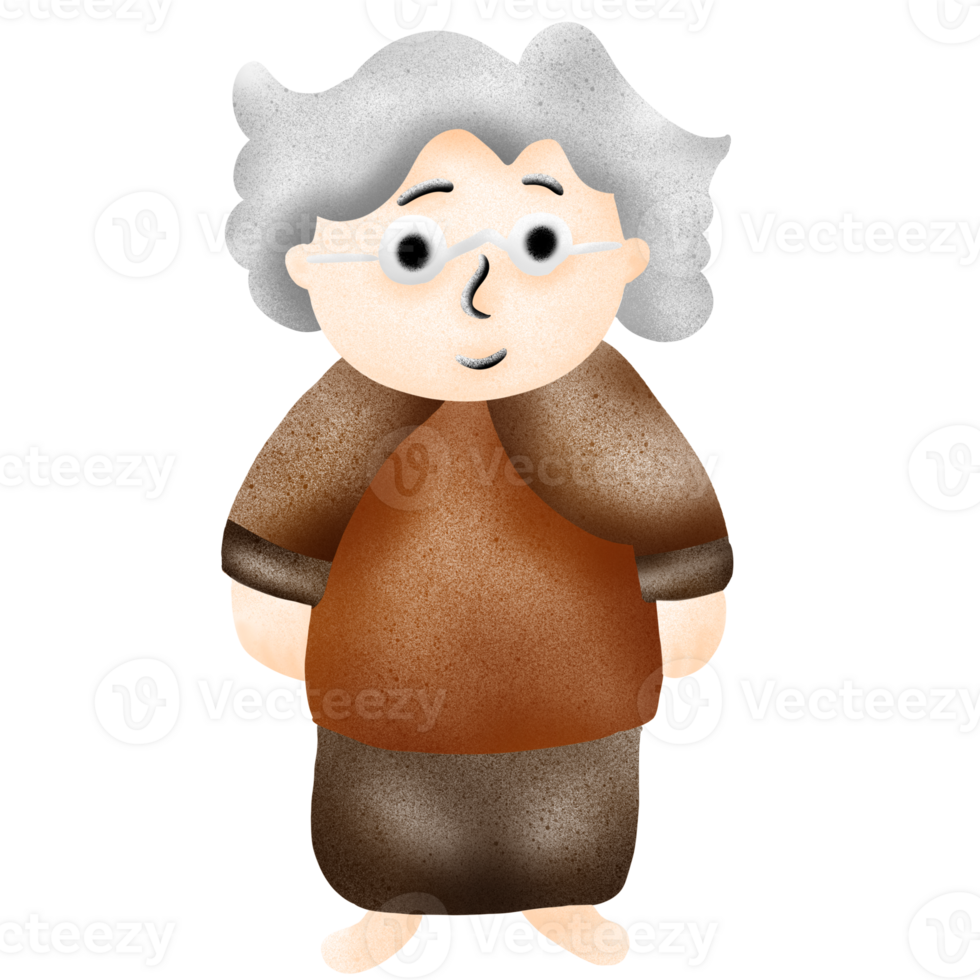 a cute grandmother png