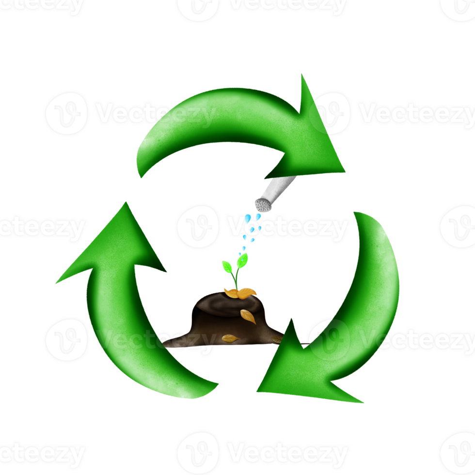 Green recycle symbol png