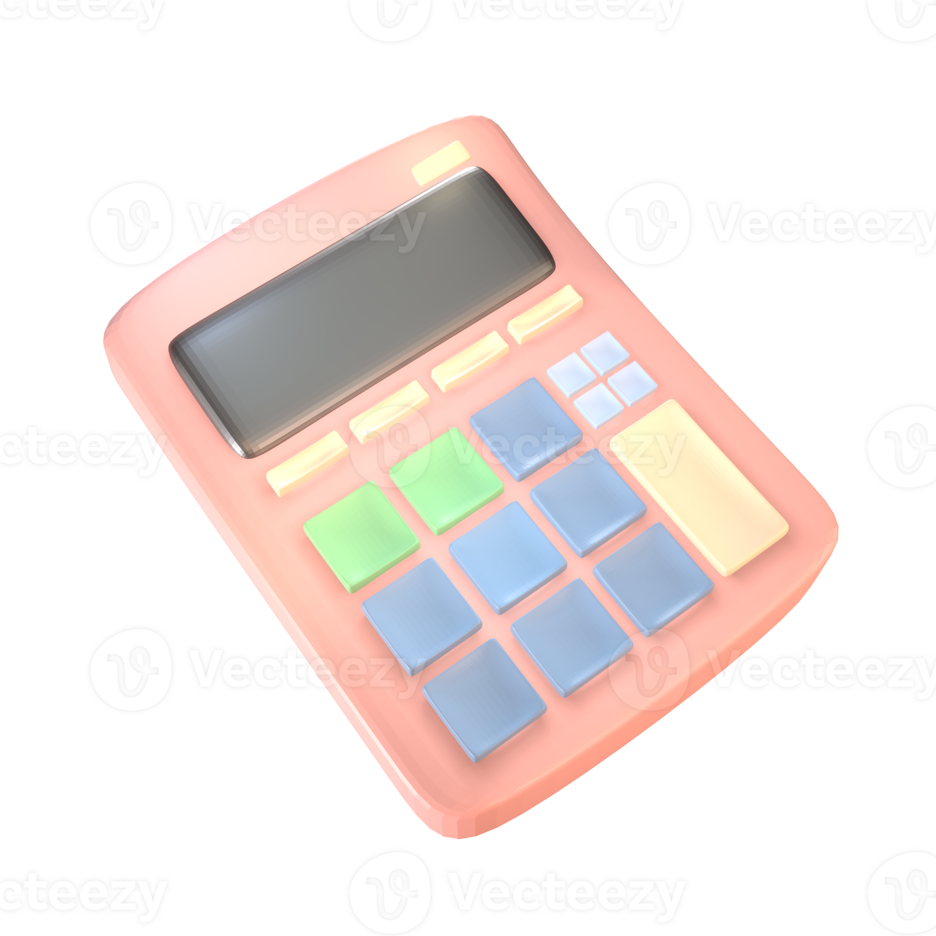 3D icon back to school calculator rendered isolated on the transparent ...