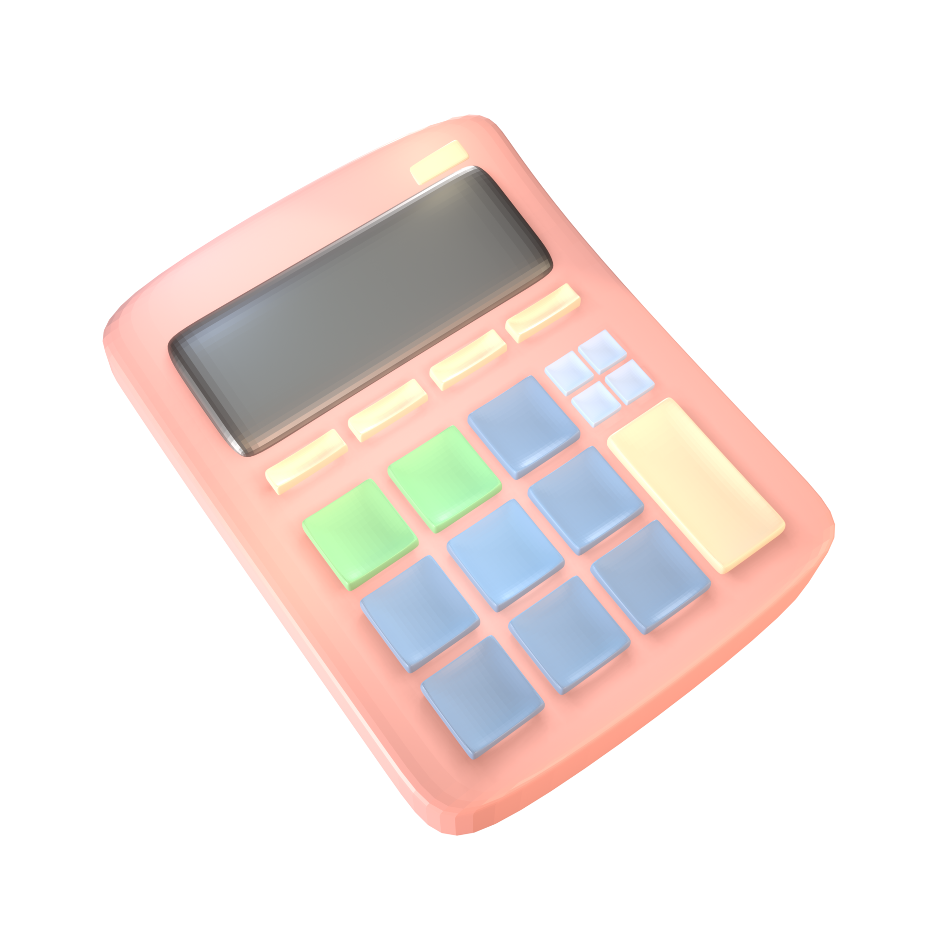 3D icon back to school calculator rendered isolated on the transparent ...