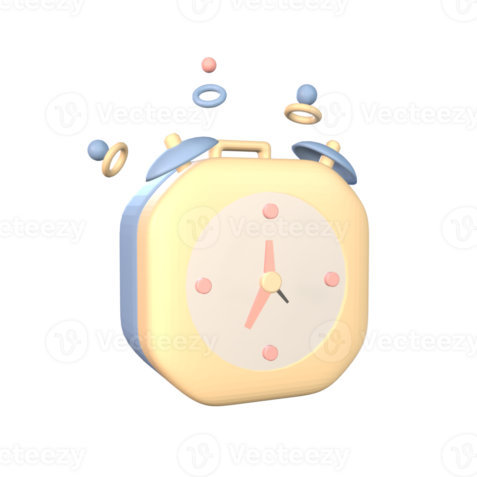 3d ícone costas para escola alarme relógio rendido isolado em a transparente fundo. simples e elegante objeto para seu Projeto. png