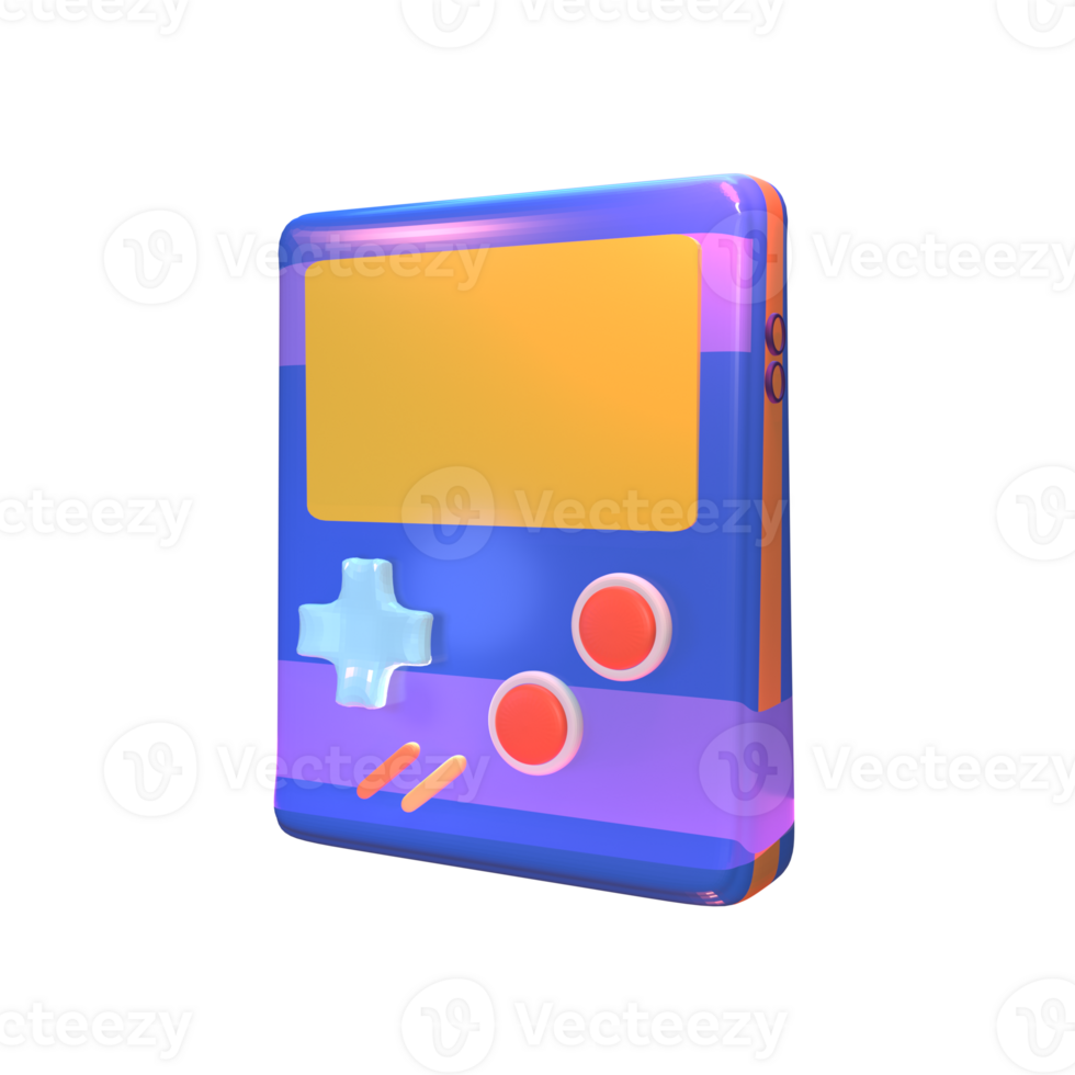 3d icône vidéo Jeux Jeu bot rendu isolé sur le transparent Contexte png