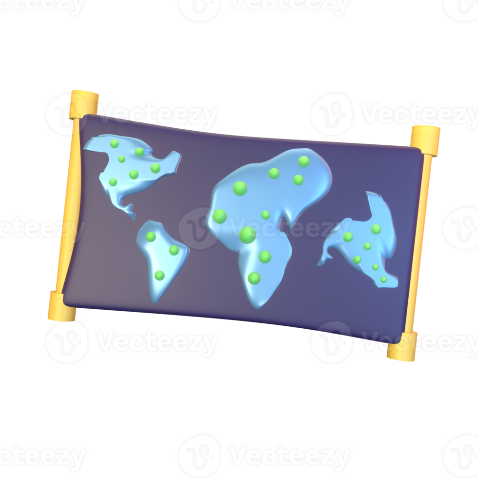 3d icône vidéo Jeux rendu isolé sur le transparent Contexte. monde carte objet pour votre conception. png