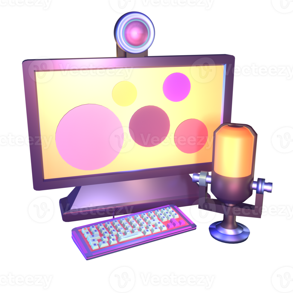 3D icon video games rendered isolated on the transparent background. game streaming object for your design. png